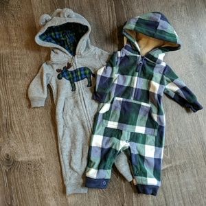 Carter's Newborn Boy Fleece One Piece Outfits